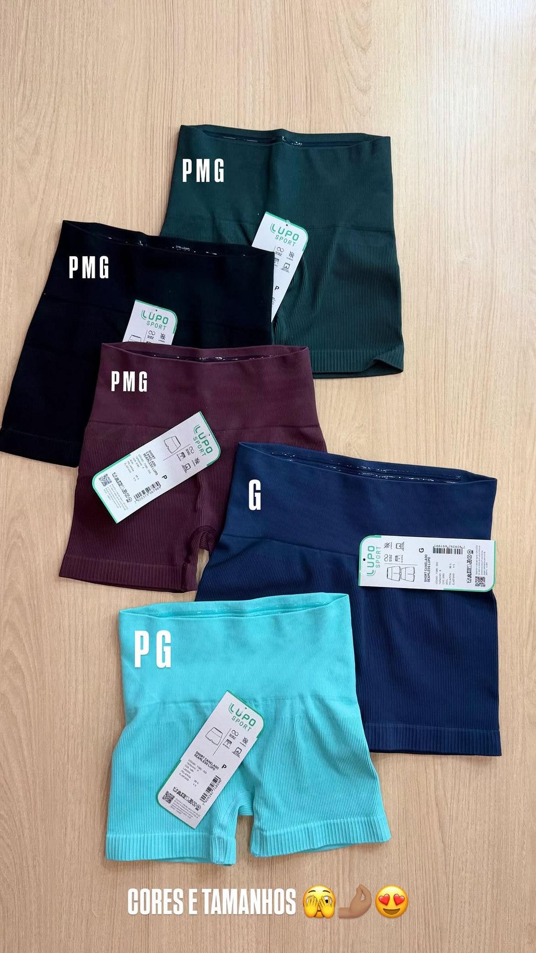 Short canelado seamless Lupo