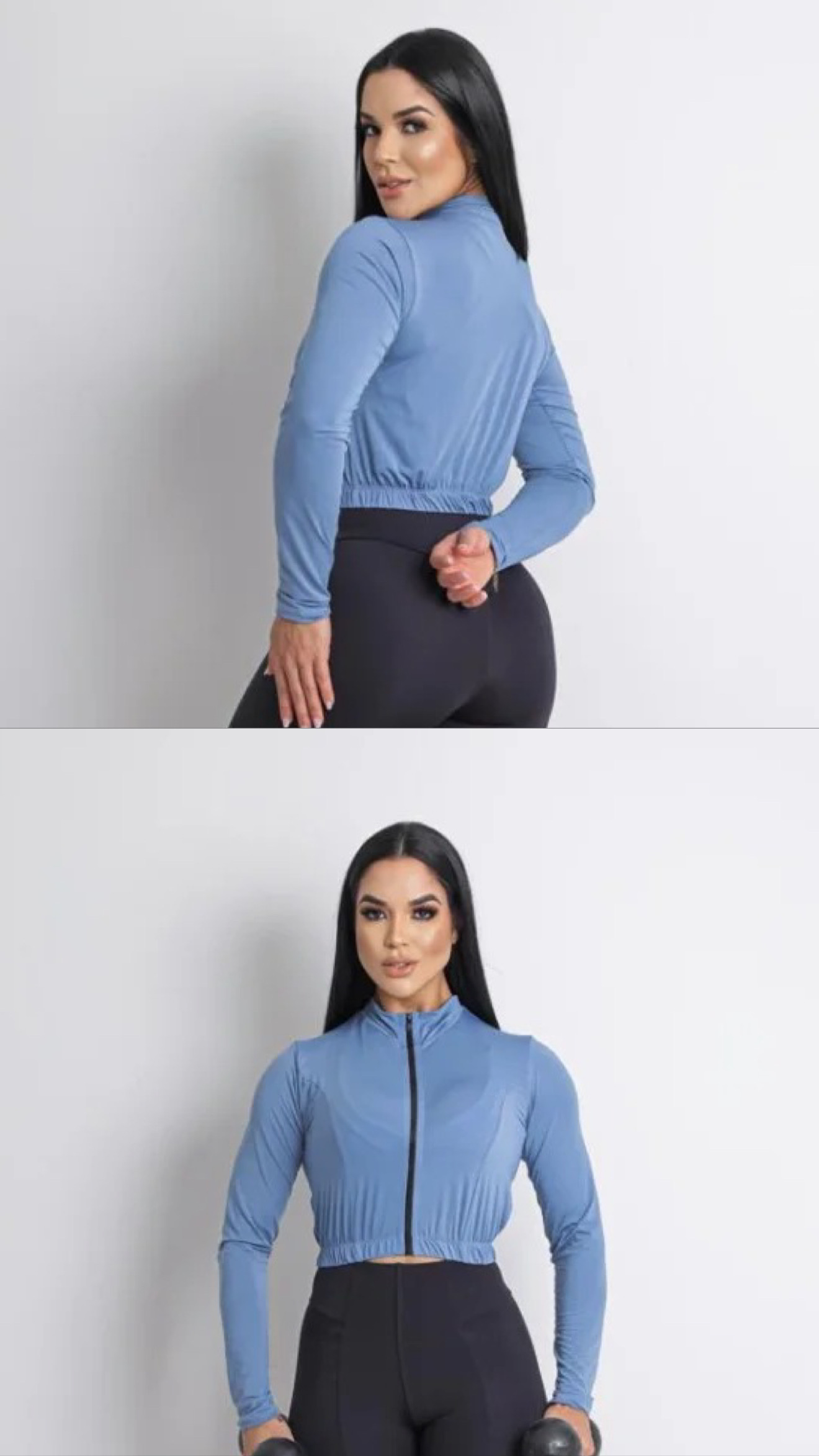 Casaquinho cropped dry fit