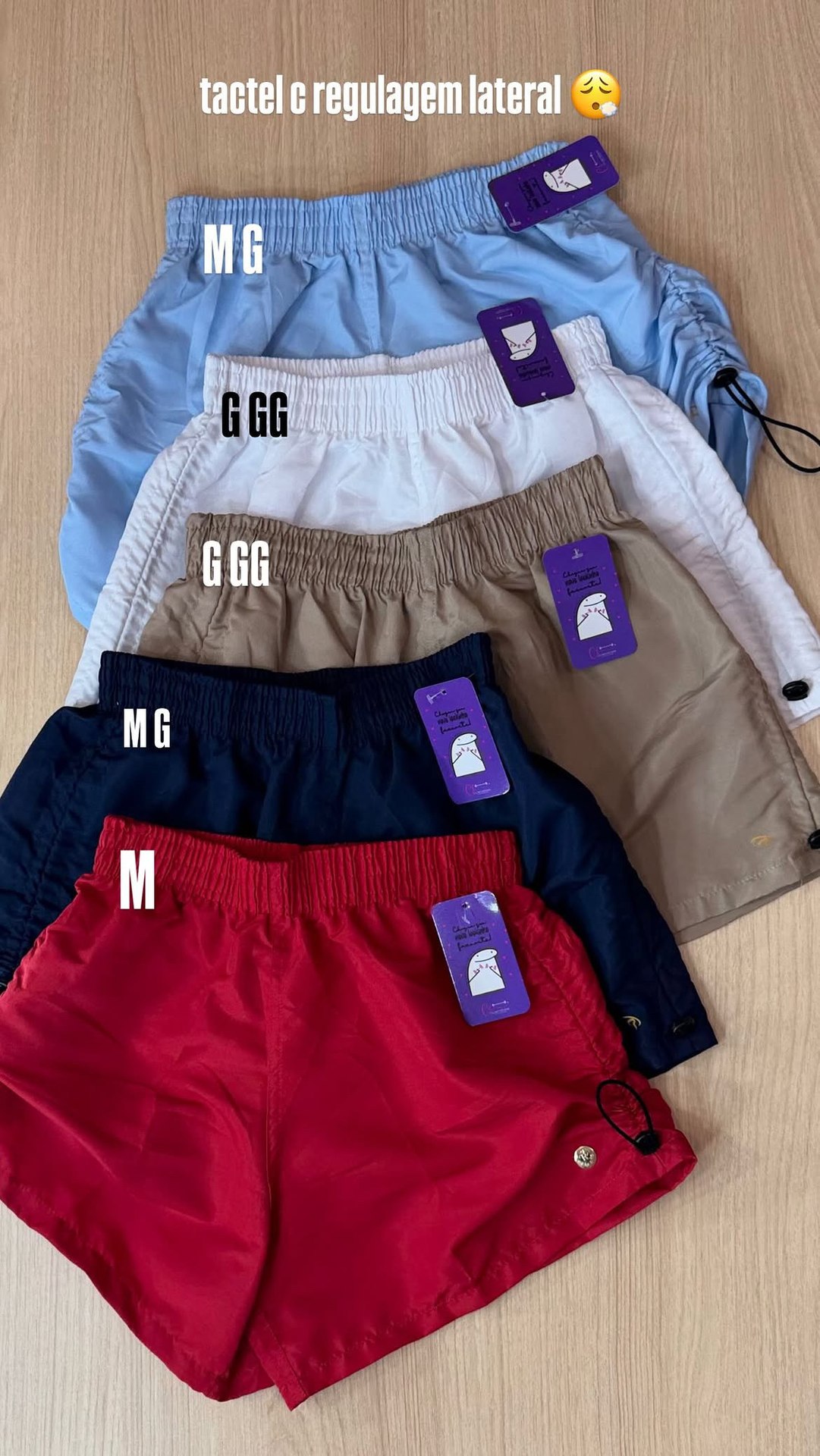 Short tacquetel com regulagem GG