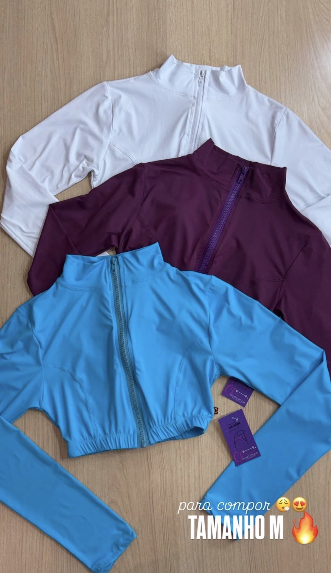 Cropped manga longa UV