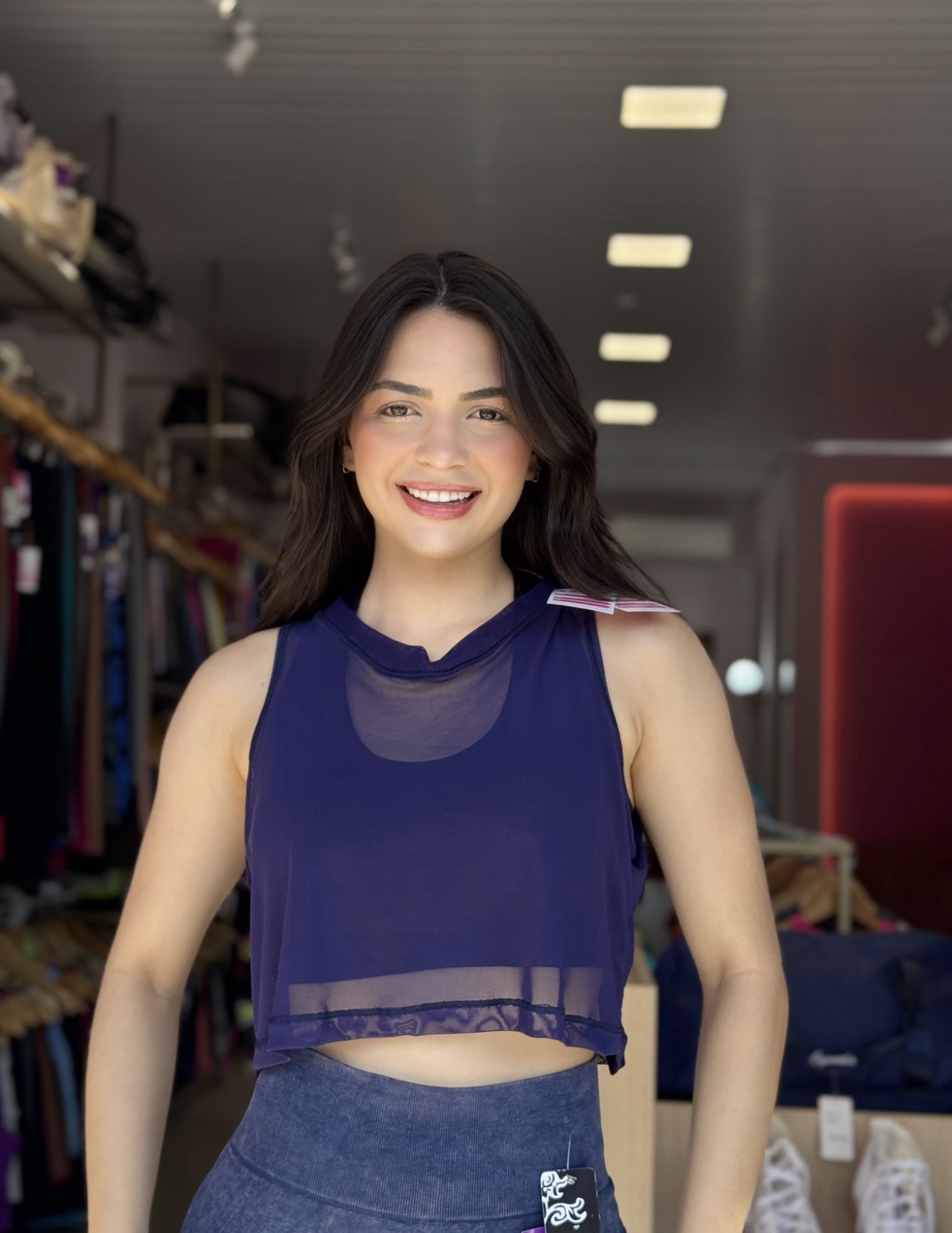 Cropped tule regata 